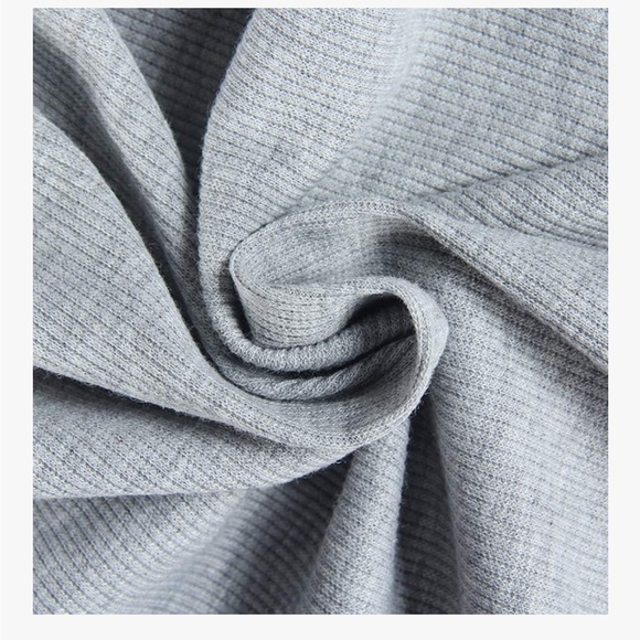 Gray & Red Ribbed One Piece Romper - Picture 4 of 6